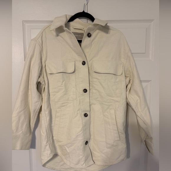 Everlane The Oversized Shirt Jacket Canvas Button Front Pockets Shacket NWT - Picture 2 of 5